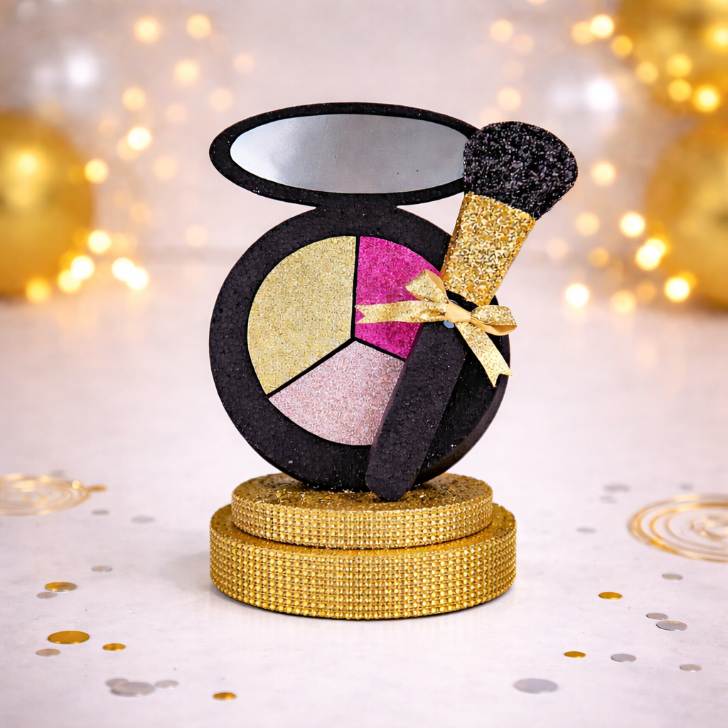 eyeshadow centerpiece makeup party table decoration