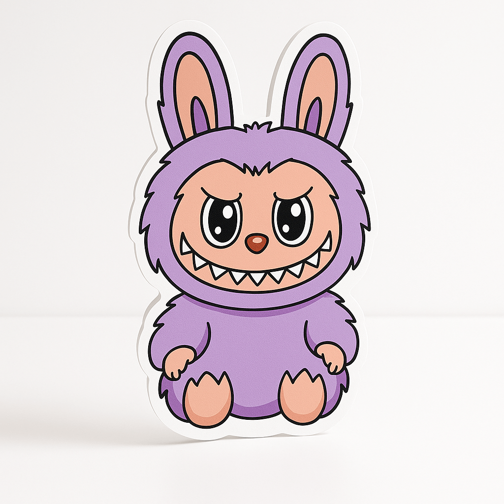 Labubu party ideas handmade centerpiece foam cutout decor