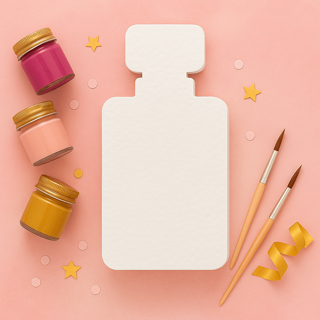 Unpainted perfume bottle foam shape in EPS styrofoam for DIY crafts and party decorations