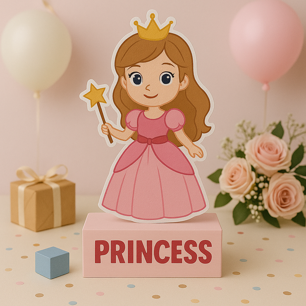 Handmade Princess birthday centerpiece and party decorations