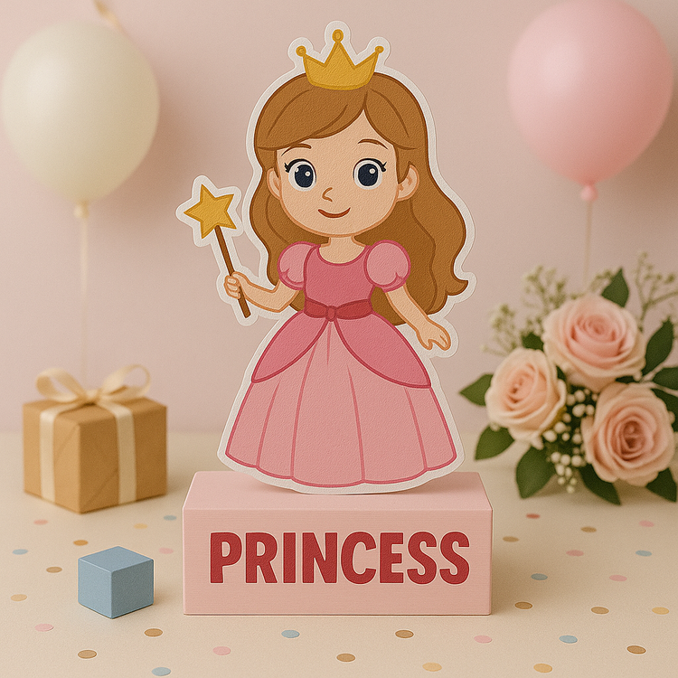Handmade Princess birthday centerpiece and party decorations