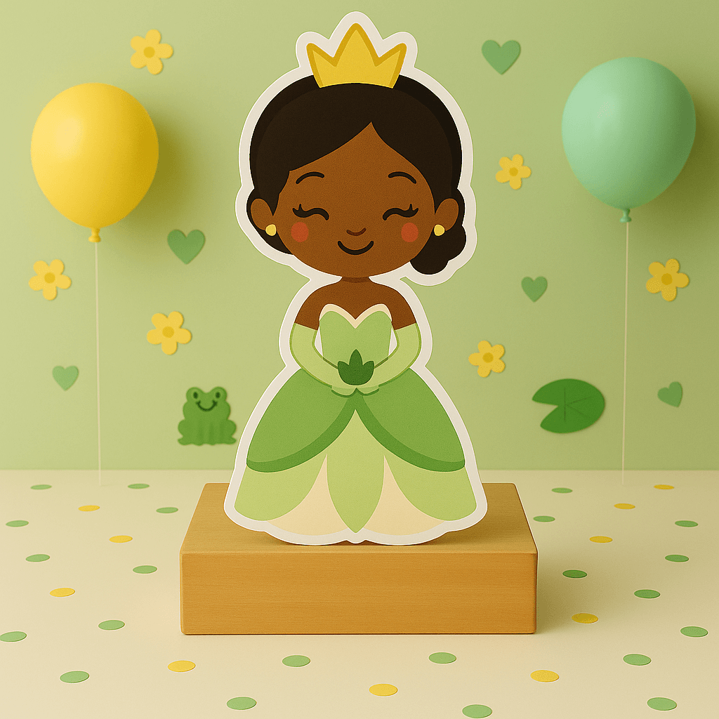 Princess Tiana birthday decorations and party supplies – cake toppers, cupcake toppers, cutouts, and centerpieces for kids’ parties