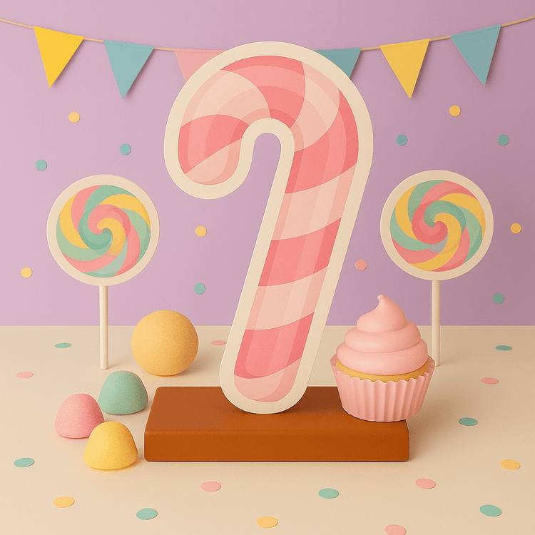 Handmade Candy Land party decorations cutout centerpiece for kids birthday