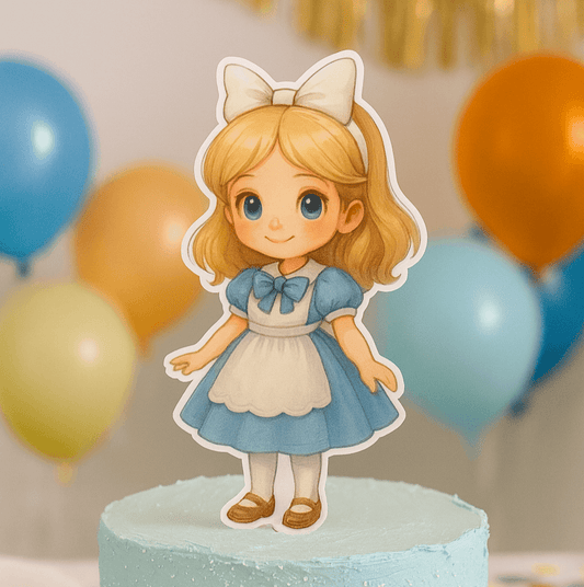 Alice in Wonderland toppers handmade foam cake and centerpiece decorations