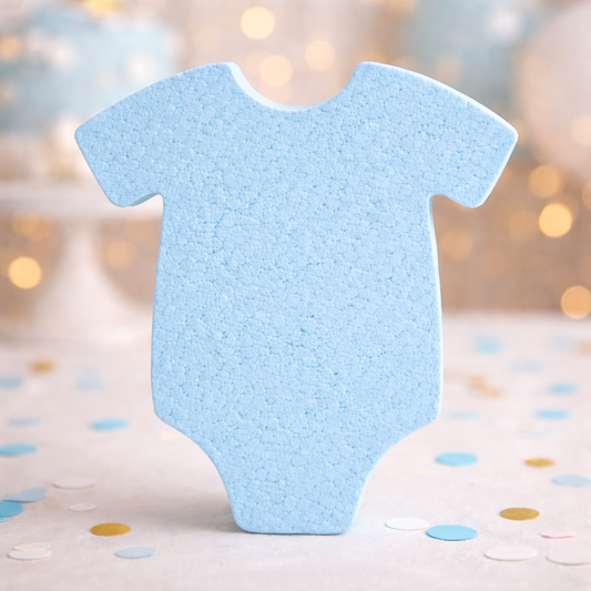 Blue baby boy onesie cutout decoration for baby shower party table decor