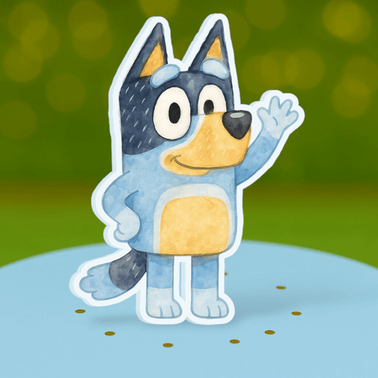 Bandit Bluey birthday cutout in foam for party decoration