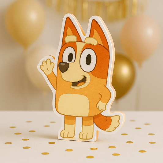 Bingo Bluey birthday cutout in foam for party decoration