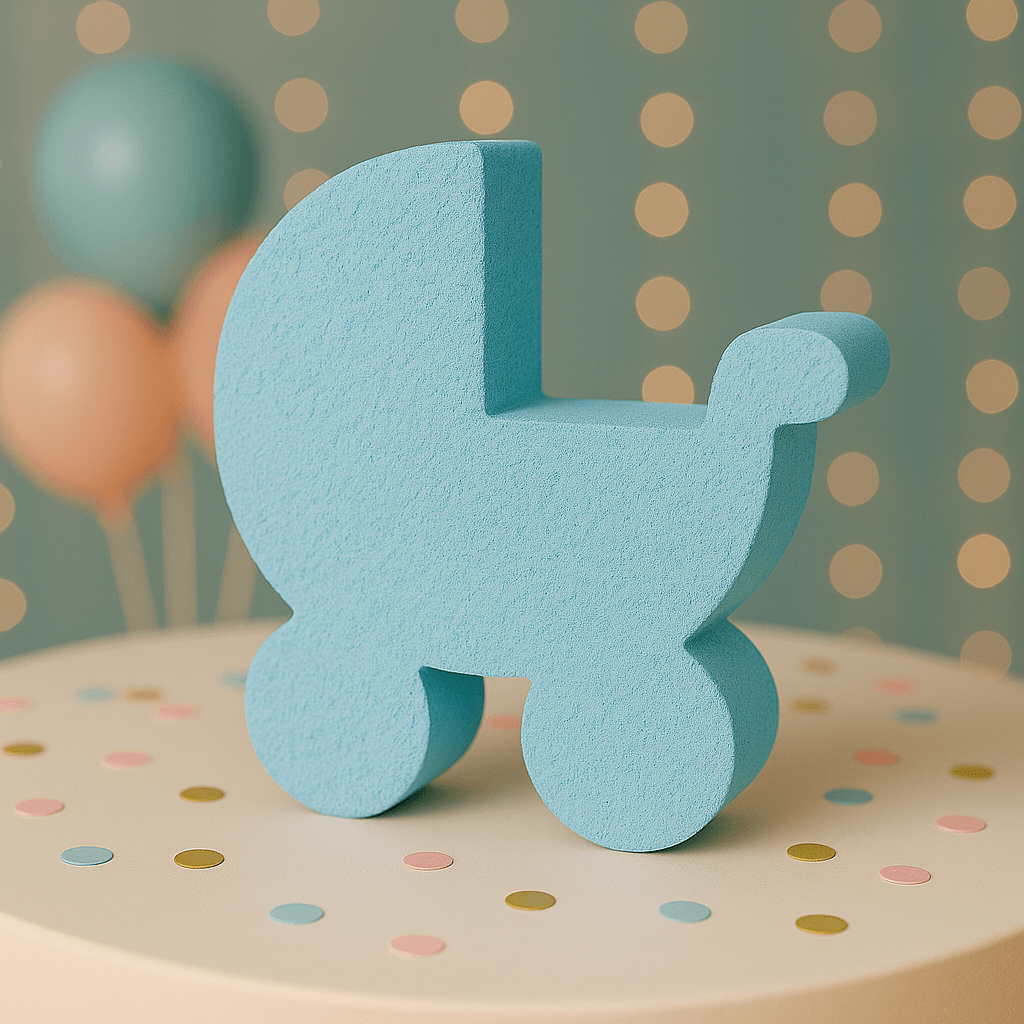  Blue baby carriage centerpiece handmade baby shower decoration perfect for table setup or dessert station