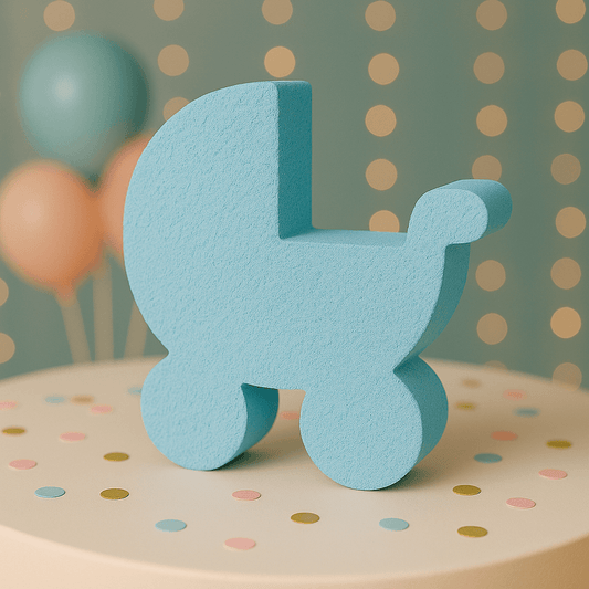  Blue baby carriage centerpiece handmade baby shower decoration perfect for table setup or dessert station