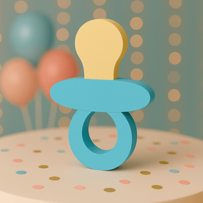 Blue baby pacifier centerpiece handmade baby shower decoration for gender reveal party table