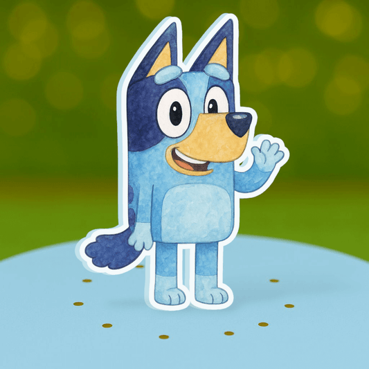 Bluey cutout for kids birthday party table decor