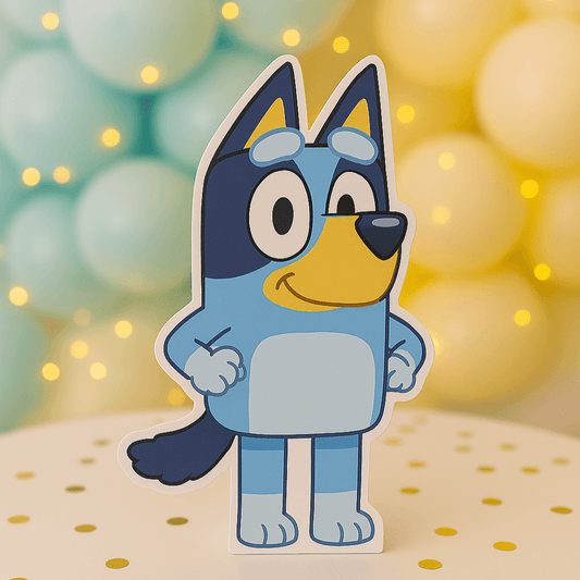 Handmade Bluey foam cutout party decoration for kids birthday