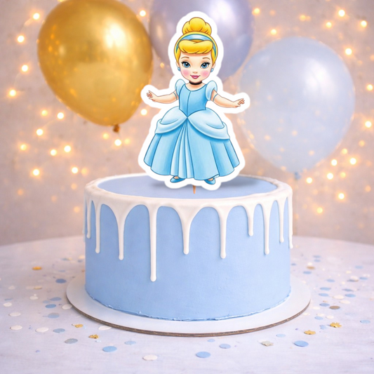 Cinderella cake topper for princess birthday cake decoration

