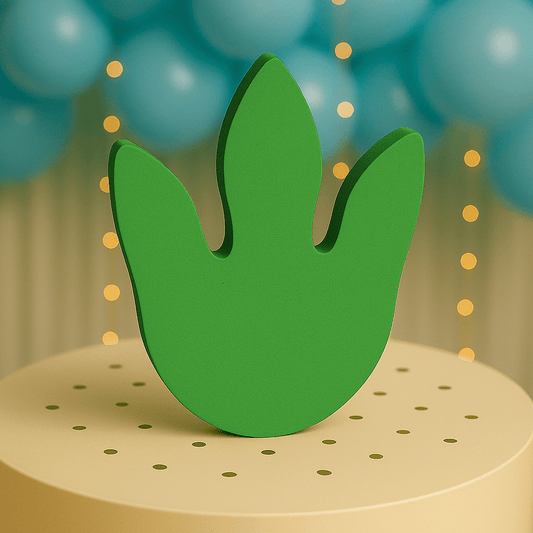 Foam dinosaur paw centerpiece for birthday party
