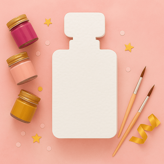 Unpainted perfume bottle foam shape in EPS styrofoam for DIY crafts and party decorations