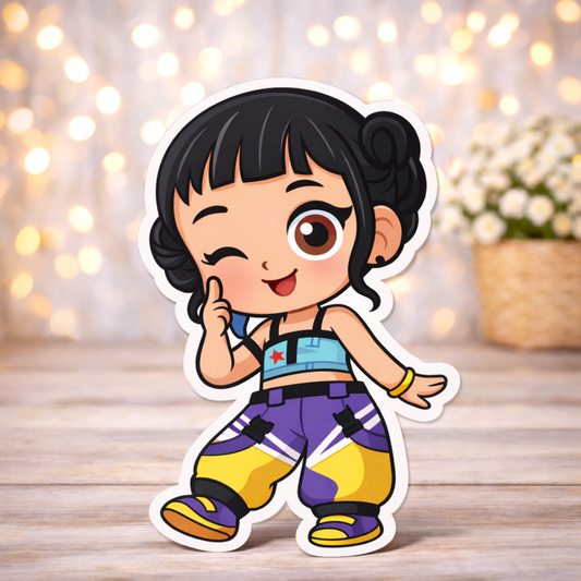 Zoey kpop demon hunters centerpiece Zoey K-Pop Demon Hunters centerpiece birthday party decoration